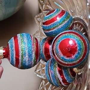 Vintage glass Christmas ornaments